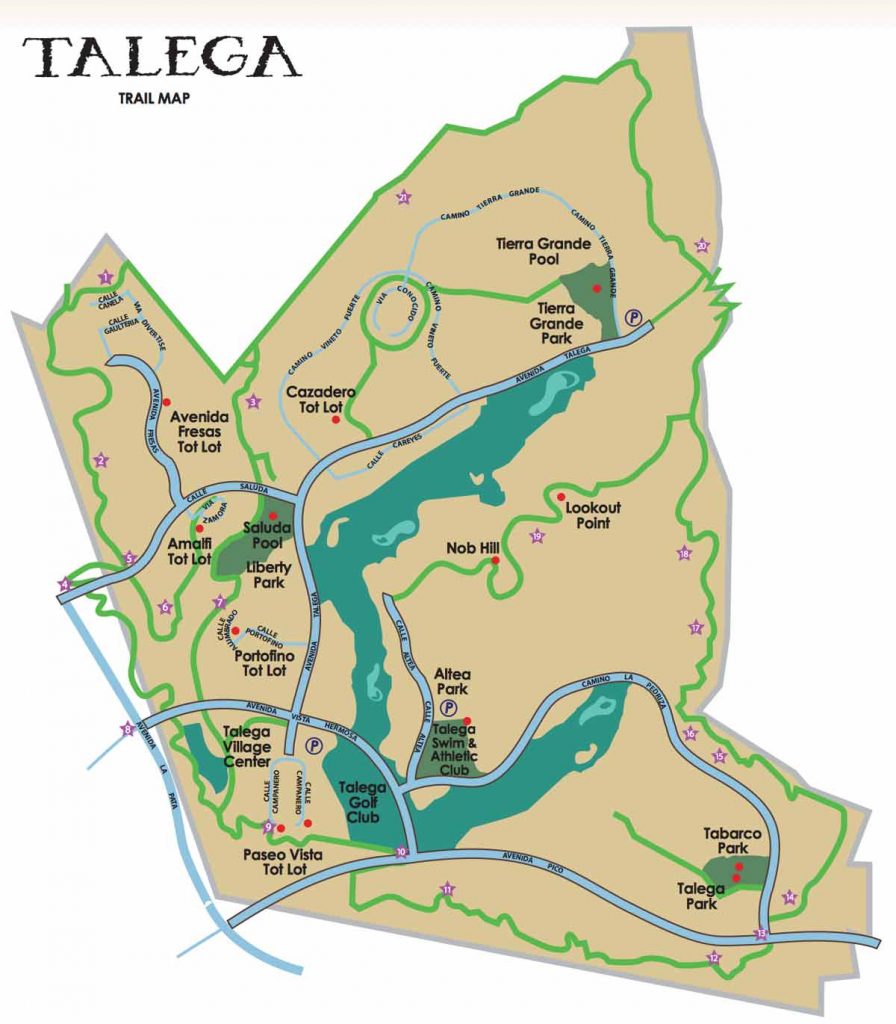 Talega Recreational Facilities Map